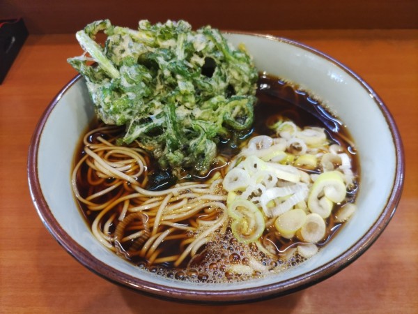 「春菊天そば」@元長の写真