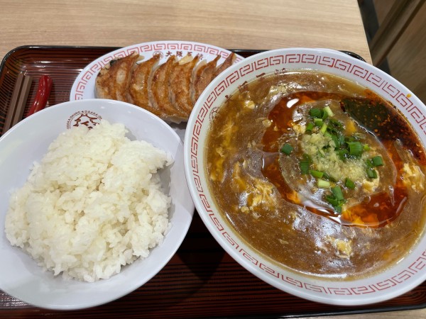「肉玉あんかけラーメン ライス餃子セット 870」@大阪王将 イオンフードスタイル船堀店の写真