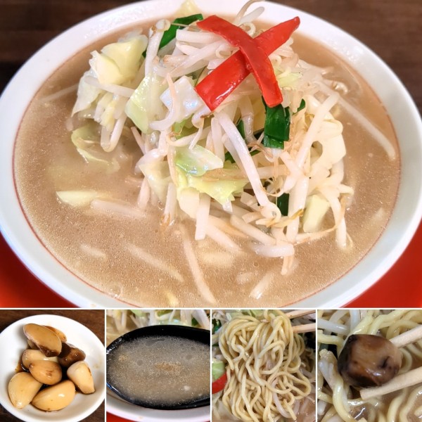 「竹ちゃんタンメン＋ニンニク醤油漬け＝1080円」@竹ちゃんタンメンの写真