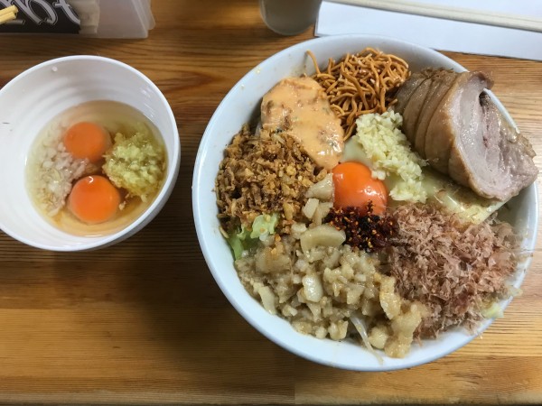 「まぜそば全マシ」@ハイマウントの写真