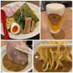 特製つけ麺(太麺) 特売日価格580円 ビール300円