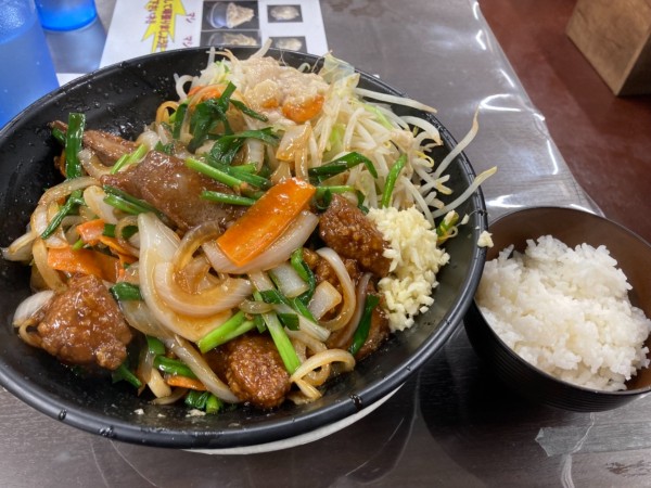 「レバニラ炒め麺」@ラーメン 富次郎 笠間友部店の写真