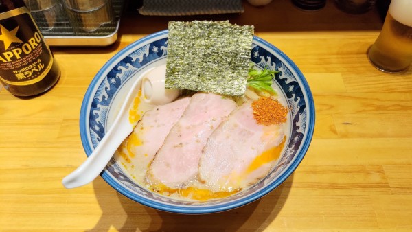 「特製濃厚塩ラーメン　辛さ増し　大盛」@○心厨房の写真