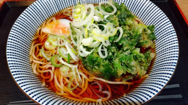 「春菊天そば(¥590)」@そばいち グランスタ東京店の写真