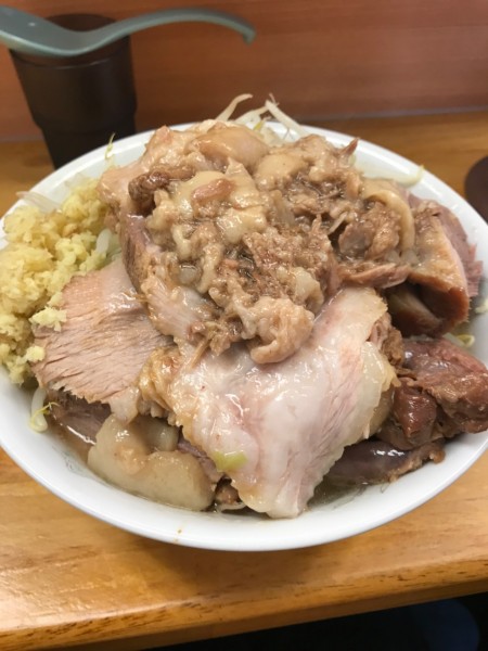 「小ラーメン豚増し」@ラーメン二郎 立川店の写真