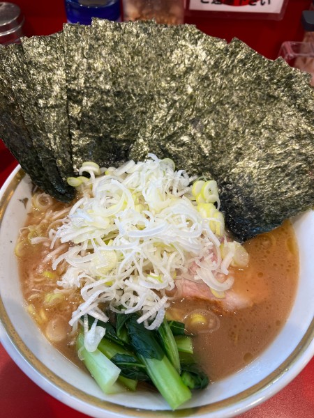 「ラーメン　のり　薬味ネギ」@ラーメン濱野家の写真