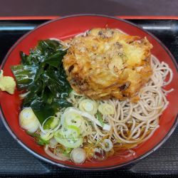 冷しゲソかき揚げそば(510円)