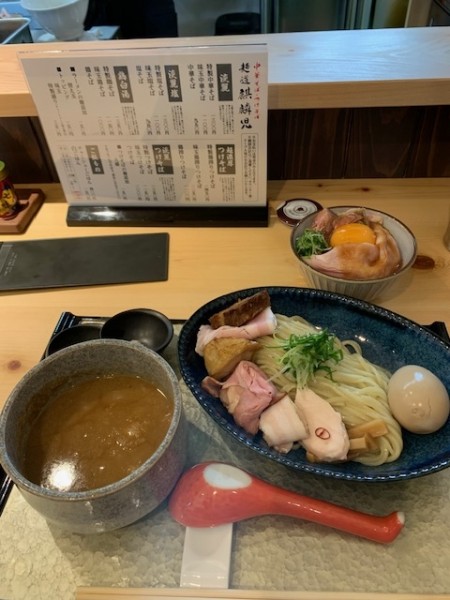 「特製鶏絞りつけそば」@麺道 麒麟児 南長池店の写真