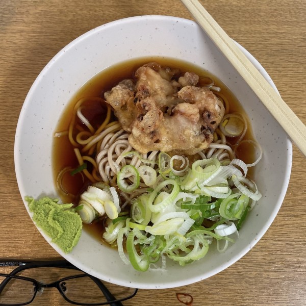 「冷やしそば小盛り＋ミニゲソ」@一由そば 日暮里店の写真