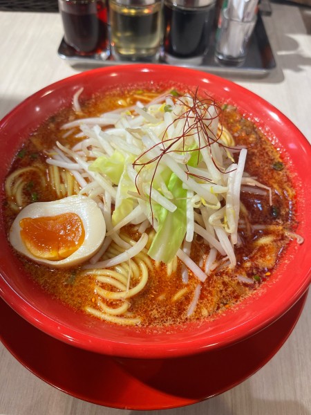 「からこく味噌らーめん大辛(1023円)＋大盛(110円)」@とろこく味噌らーめん みそや源兵衛 太田店の写真