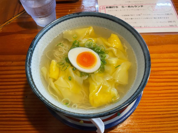「えびワンタンの塩ラーメン」@はなさき家の写真
