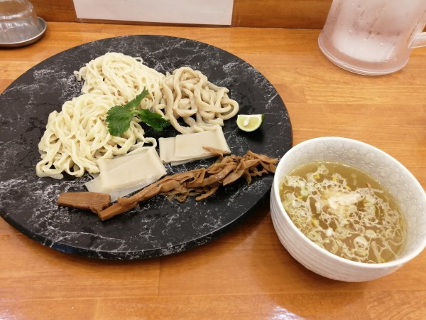 「４種合盛りつけ麺　塩　1050円」@和渦製麺の写真