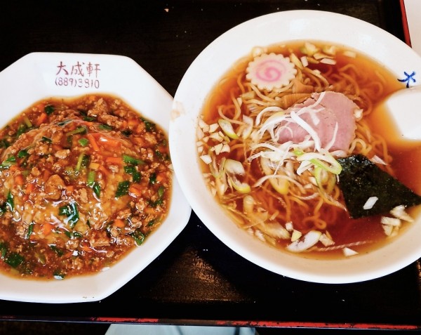 「スタミナあんかけチャーハンセット」@中華料理 大成軒の写真