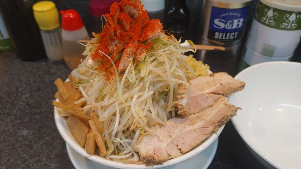 「味噌 豚２枚・大盛・メンマ・辛口チャーシューネギ」@らうめん さぶ郎の写真