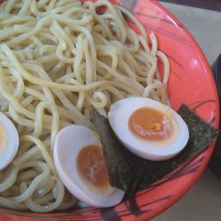 魚介醤油煮玉子つけ麺、大盛り