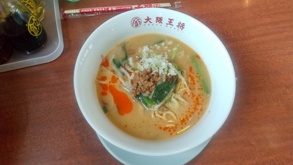 「牛骨タンタンそば（期間と地域限定）790円」@大阪王将 鳥取吉成店の写真