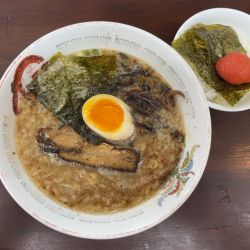 昼の定食（とんこつらぁめん＋明太飯）