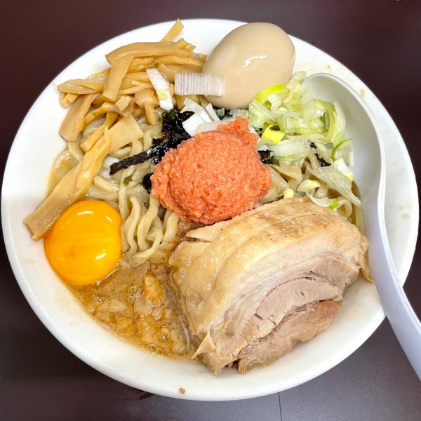 「【限定】明太油そば  大」@ラーメン一心の写真