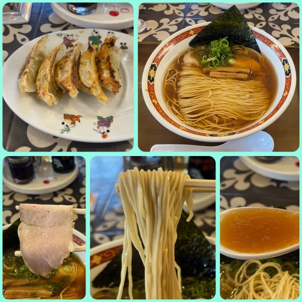 「平日限定ランチＢセット（中華そば+ギョーザライス）¥1000」@麺や食堂 本店の写真