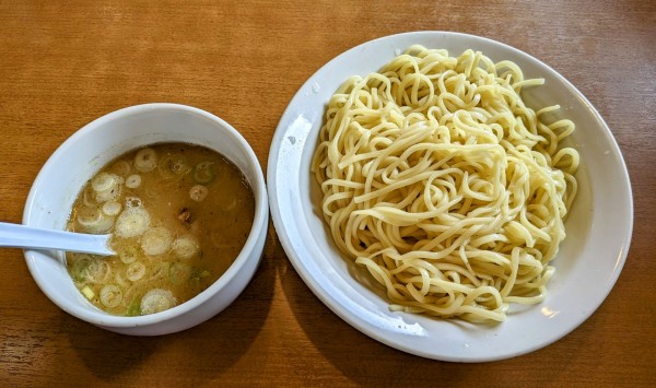 「豚骨つけ麺塩粉節(中盛り)」@ラーメン&らーめん 一代元 矢板店の写真