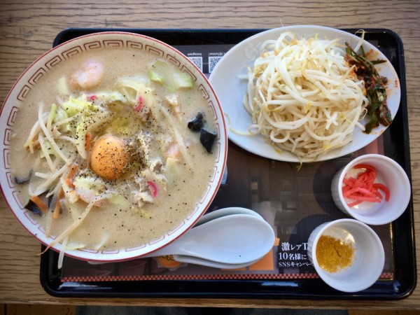 「ちゃんぽんラーメン月見くん(980¥)」@らあめん花月嵐 ひたちなかファッションクルーズ店の写真