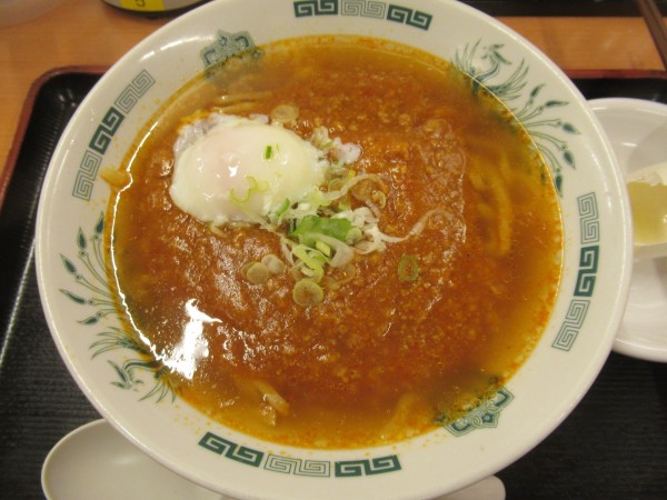 「【限定】旨辛温玉そば（690円）」@日高屋 高幡不動駅前店の写真