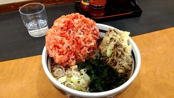 「天･天そば（６５０円）」@蕎麦 一心たすけ 田町店の写真