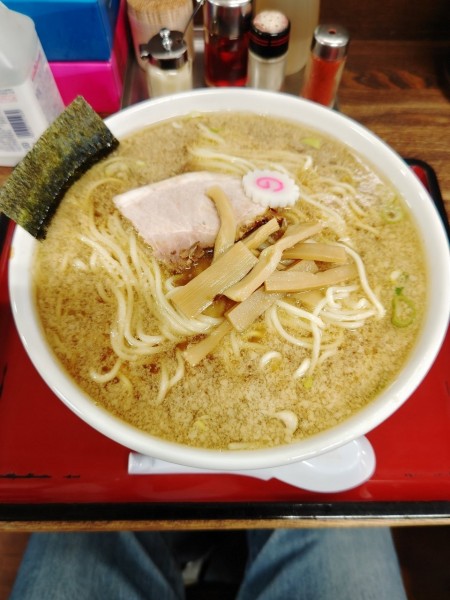 「背脂中華そば(大盛)(910+180円)」@武蔵村山大勝軒の写真