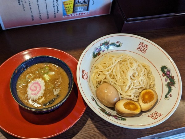 「スーさん限定第4弾　魚介豚骨昆布水つけ麺」@中華そば 花京 天六店の写真