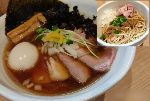「特製煮干しラーメン+煮干し和え玉」@麺処 しかての写真