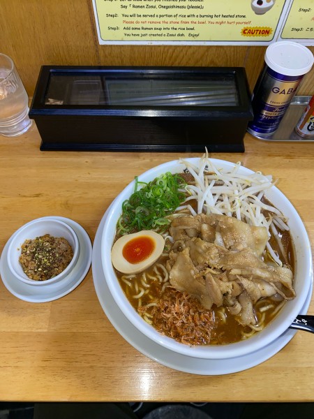 「濃厚えび味噌ラーメン味噌溜まりチャーシューver.大盛シビ辛ミン」@麺屋 白神の写真