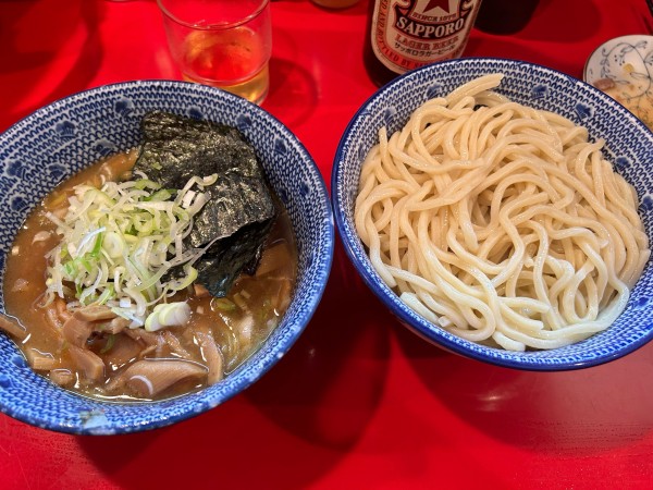 「つけ麺＋メンマ＋瓶ビール」@自家製中華そば 勢得の写真