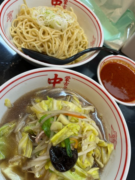 「冷やし醤油タンメン、麺大盛、北極スープ」@蒙古タンメン中本 甲府店の写真