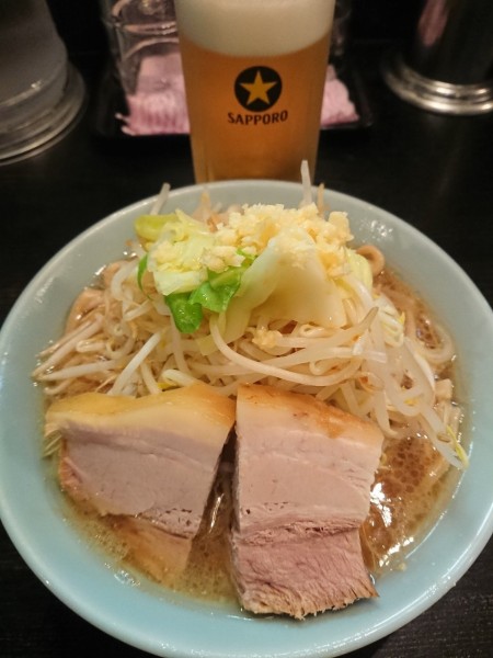 「生ビール＋大麺」@らぁめん大山 アトレ川崎店の写真