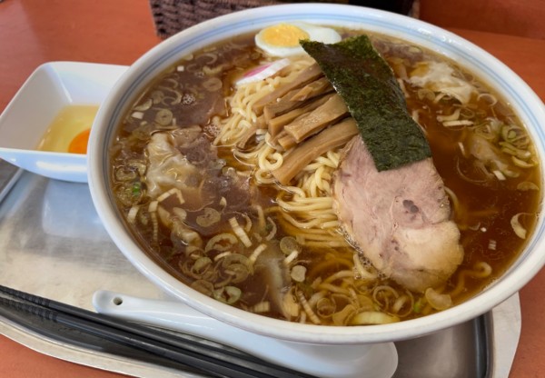 「ワンタン麺  大盛」@河辺大勝軒の写真