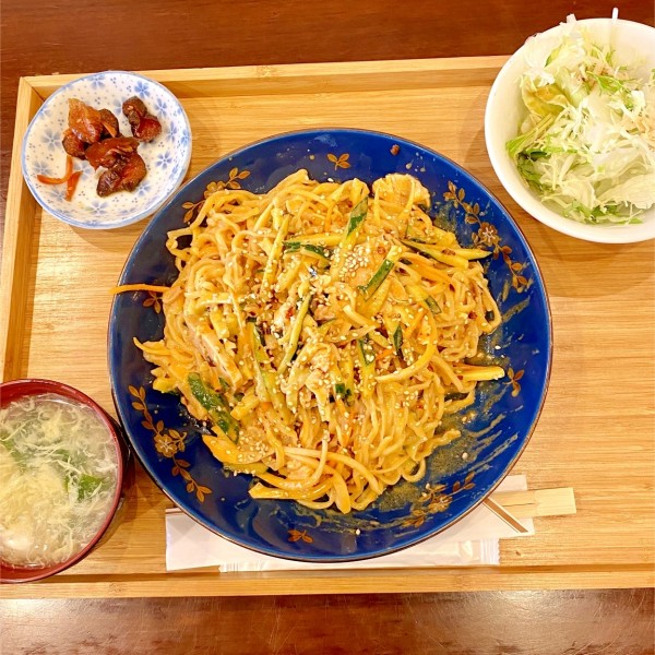 「鶏肉かき混ぜ麺定食。¥980。」@中華料理 富陽の写真