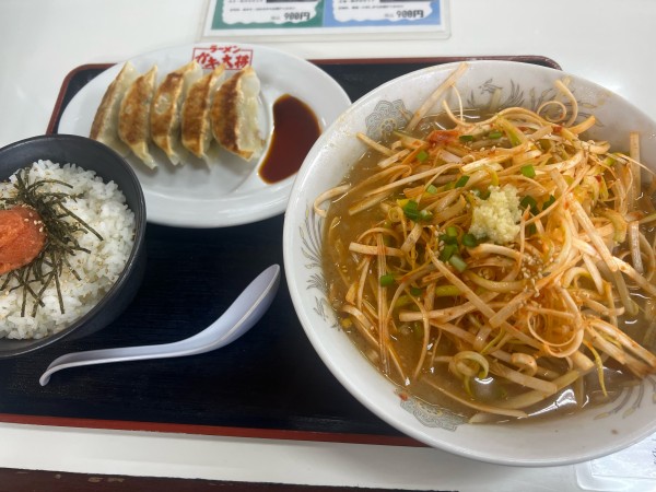「元気セット大盛り」@ラーメンガキ大将 谷田部店の写真