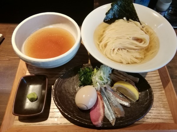 「『秋刀魚昆布水と鴨の手揉みつけ麺』」@鴨出汁中華蕎麦 麺屋yoshikiの写真