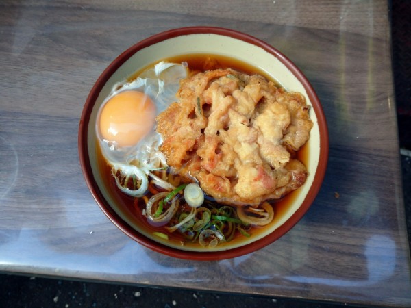 「天ぷら玉子そば(510円)」@きそば鈴一の写真