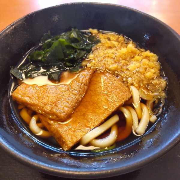 「きつね（￥500）＋三陸わかめ（クーポン）」@ゆで太郎 東邦医大通り店の写真