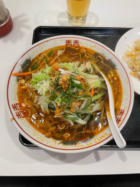 「しびれ激辛ラーメン(800円)セット」@味坊の写真