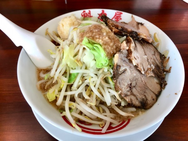 「[限定]ニンニク背脂醤油ラーメン(990-100＝890￥)」@ラーメン魁力屋 土浦店の写真