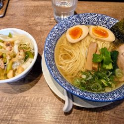 味玉中華そば(塩)＋ネギチャーシュー丼