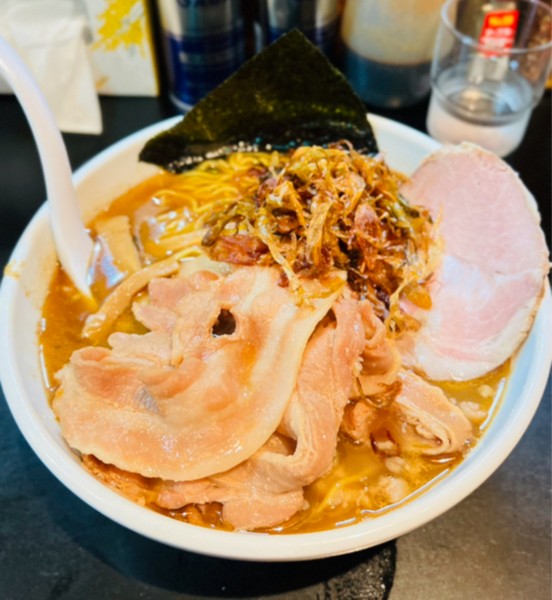「らーめん+焦しネギ」@一条流がんこ総本家分家四谷荒木町の写真