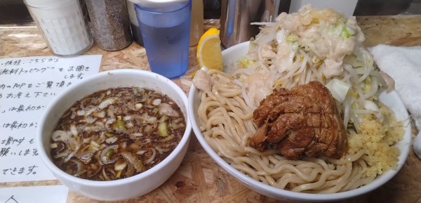 「(限定)豚魚つけめん(塩)」@自家製麺 まさき（非乳化） 2号店の写真