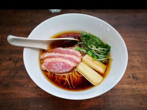 「スチャットマリーの鴨蕎麦と和え玉 :鴨のリエット」@神保町黒須の写真