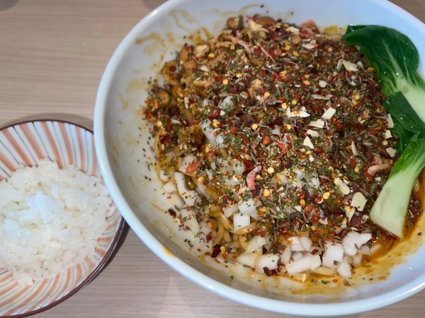 「スパイス担々まぜそば”毛沢東”・特大（1250円）」@麺屋 さん田の写真