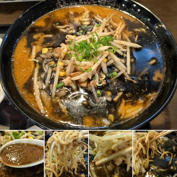 「黄金の味噌ラーメンBLACK(限定)　980円」@らあめん花月嵐 浅草橋店の写真