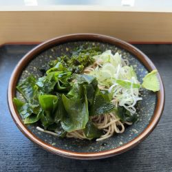 ぶっかけそば(350円)+あおさわかめ(100円)