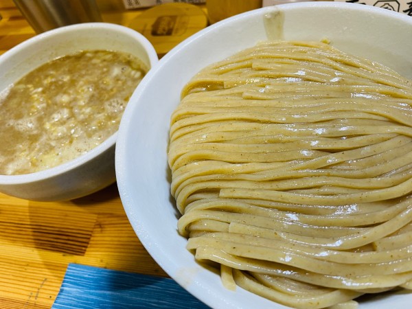「鶏白湯こってりつけめん 1,050円 麺大盛 150円」@麺屋電龍の写真